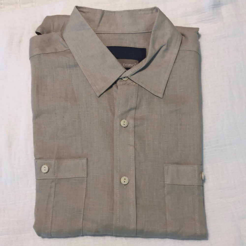 👕 Men’s BNWOT Bruno Linen Shirt M 👕